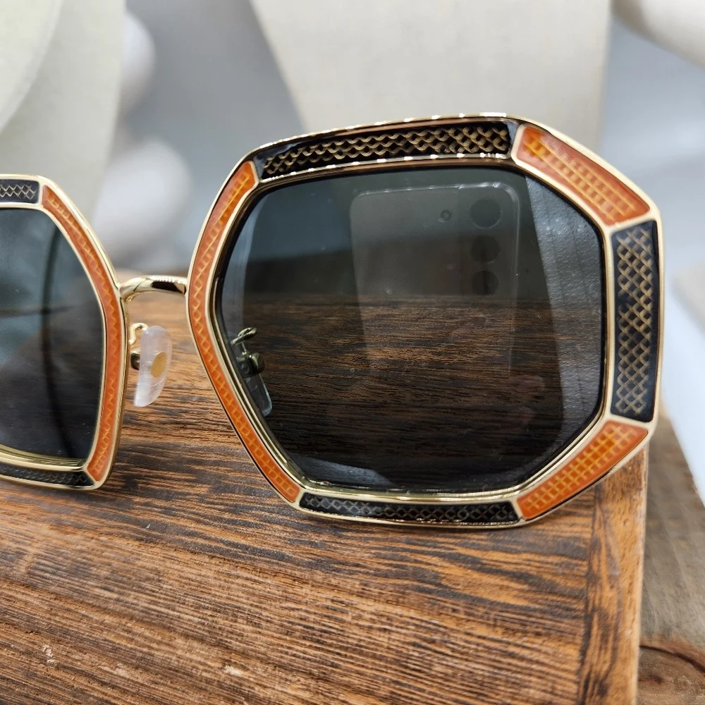 NEW! Tory Burch Shades • Green & Orange Sunglasses • Oversized Lenses